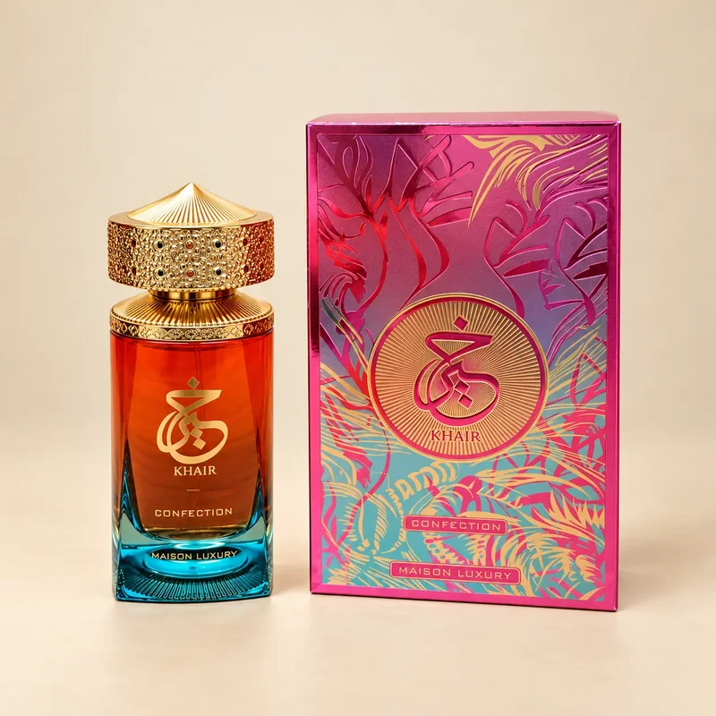 Khair Confection — flacon et présentation